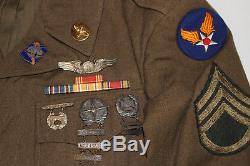 Wwii Us Army Air Force Cbi Aircrew Radio Uniform Large Named Grouping Archive