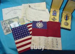 Wwii Us Army Air Forces Cbi China Blood Chit Named Medal Group