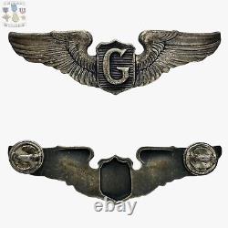 Wwii Us Army Air Forces Glider Pilot Wings Badge Sterling 3 Size Insignia #111