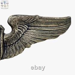 Wwii Us Army Air Forces Glider Pilot Wings Badge Sterling 3 Size Insignia #111