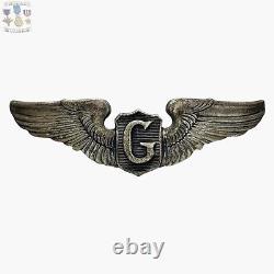 Wwii Us Army Air Forces Glider Pilot Wings Badge Sterling 3 Size Insignia #111