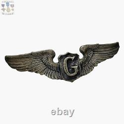 Wwii Us Army Air Forces Glider Pilot Wings Badge Sterling 3 Size Insignia #111