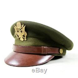 Wwii Us Army Air Forces Usaaf Officer Dress Visor Cap Hat Wool Felt Crown Size 7