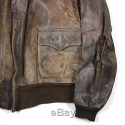 Wwii Us Army Air Forces Usaaf Pilot Leather Flight Jacket Type A-2 A2 Large