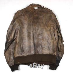 Wwii Us Army Air Forces Usaaf Pilot Leather Flight Jacket Type A-2 A2 Large