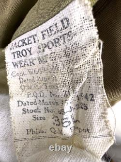 Wwii Us Army M41 Field Jacket Usaaf Fourth Air Force, Od 2nd Pattern Dated