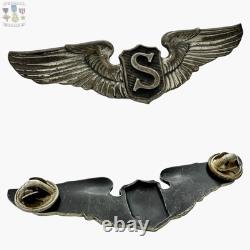 Wwii Usaac Service Pilot Wings Us Army Air Forces 3 Size Sterling Ww2 #279