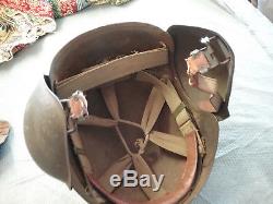 Wwii Usaaf Army Air Force M-3 Flyers Bomber's Flak Helmet & Liner