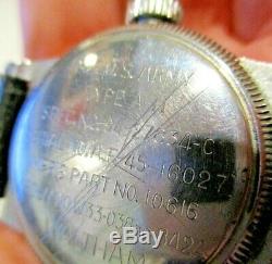 Wwii Waltham Us Army Air Force A-11 Watch Hack Ww2 Vintage